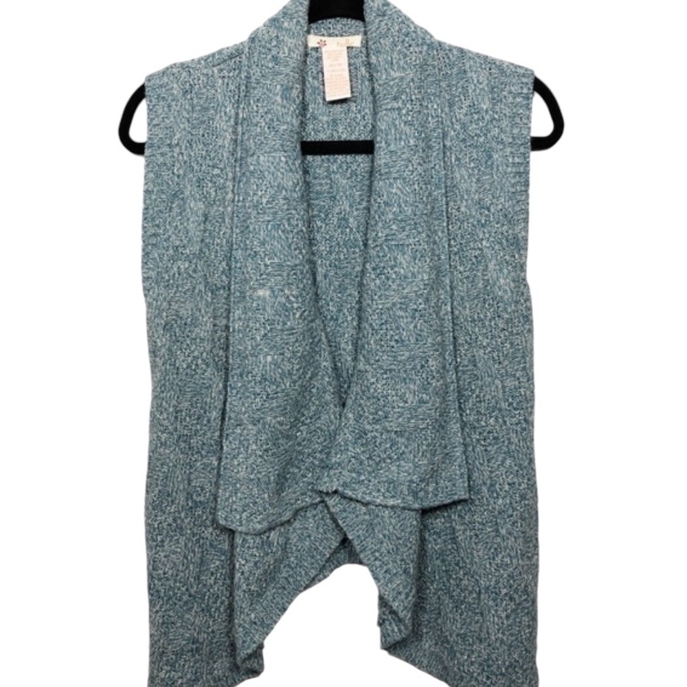 Tulle Wool Blend Sweater Vest in Blue Size XS